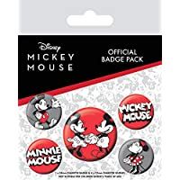 Los mejores  - Mickey Mouse Paquete de chapas- Multicolor- 4 x 25 mm + 1 x 38 mm